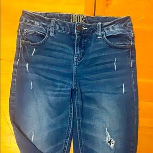 Justice girls jeans slight distressing